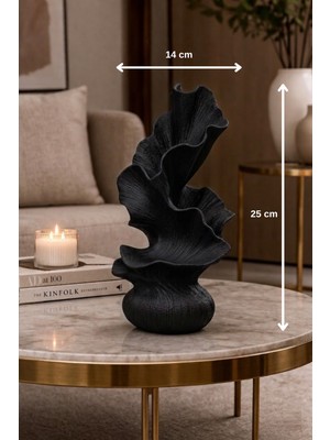 Layer One Mercan Formlu Dokulu Dekoratif Biblo - 25 cm