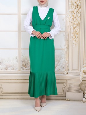 Moda Morfo Eteği Piliseli Kuşaklı Jile  -Orman Yş.