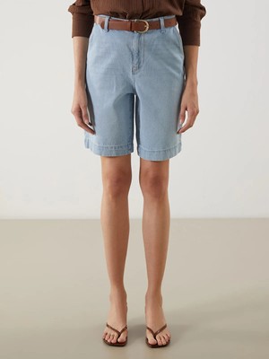 Lc Waikiki Yeni Sezon Bermuda Fit Kadın Jean Şort