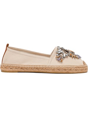 Derimod Kadın Bej Taşlı Espadril 26PFD20526F