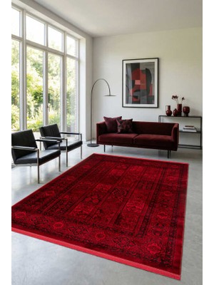 Efor Halı Antique Bordo Halı Modern Dokuma Halı Yumuşak Oturma Odası Salon Çocuk Odası Mutfak Halısı P1447