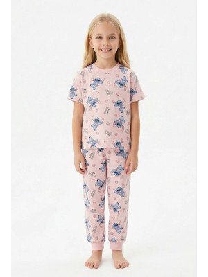 Bunny Hopp Sevimli Karakter Desenli Kız Çocuk Pijama Takımı - %100 Pamuklu Pembe Uyku Seti