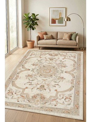 Efor Halı Bound Krem Koyu Bej Halı Modern Dokuma Halı Yumuşak Oturma Odası Salon Mutfak Halısı D0012