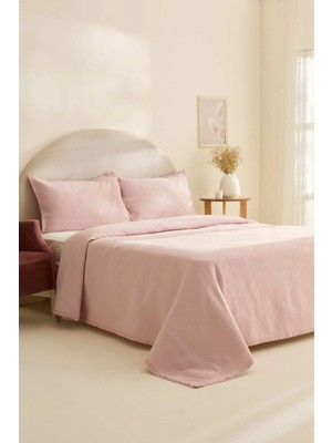 Karaca Home Adelia Fistolu Çift Kişilik Yatak Örtüsü Takımı pudra