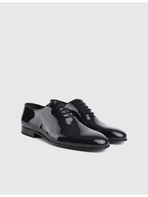 İLVİ Cesare Hakiki Rugan Deri Lacivert Erkek Smokin Ayakkabı