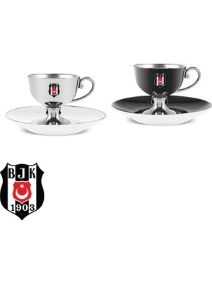Karaca x Beşiktaş Lisanslı 2 Kişilik Kahve Fincan Takımı 80 ml