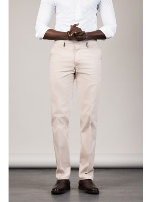 Notra Regular Fit Pamuklu Dokulu Klasik Yazlık Gabardin Pantolon
