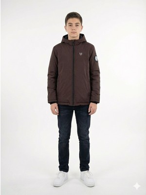 Gamp Erkek Çocuk Kapüşonlu Rüzgar Geçirmez Mevsimlik Mont Yağmurluk