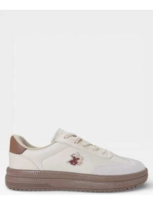 Liger Unisex Rahat Hafif Termo Taban Kadın Sneaker Ayakkabı Bej