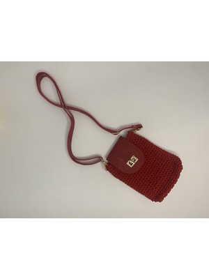 Atlasın Evreni Telefon Çantası Kırmızı - Standart