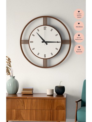 Lupokraft Modern Aynalı (Pleksi) Duvar Saati - 48CM - Sessiz Mekanizma