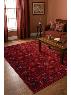 GÜLCEM HOME Buhari Afgan, Geleneksel Etnik Desenli  Salon ve Oturma Odası Halısı