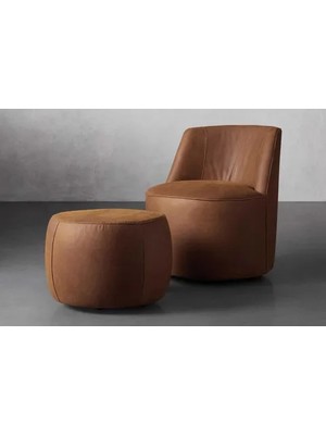 Vivense Loft Berjer ve Puf, Kahve