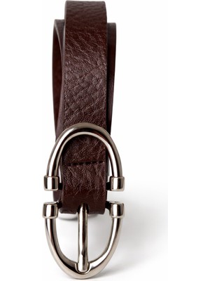 Ecrou Oval Buckle Belt, Brown