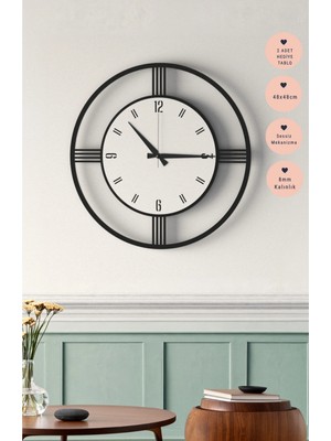 Lupokraft Modern Aynalı (Pleksi) Duvar Saati - 48CM - Sessiz Mekanizma