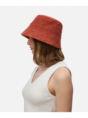 İpekyol Metal Boncuk Aksesuarlı Bucket Şapka IS1260077043034