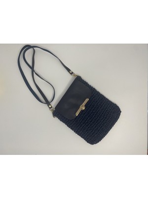 Atlasın Evreni Lacivert Simli Yan Çanta Lacivert Simli - Standart