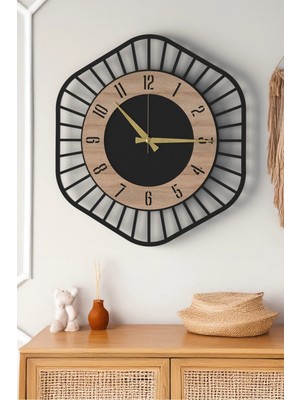 Lupokraft 48 Cm Ahşap Duvar Saati Sessiz Mekanizma ile Renk Seçenekli Modern Tasarım