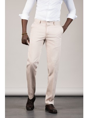 Notra Regular Fit Pamuklu Dokulu Klasik Yazlık Gabardin Pantolon