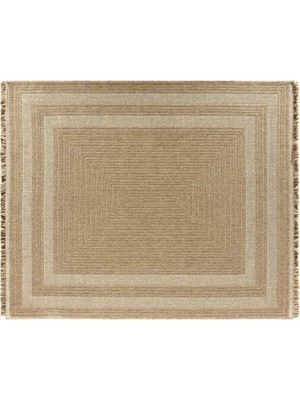 Vivense Queen Jüt Hasır Görünümlü Dokuma Halı, Beyaz, 80X150, 668