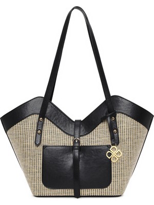 Derimod Kadın Bej Hasır Omuz Çantası 26SBD231014