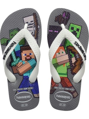 Havaianas Kids Minecraft Çocuk Parmak Arası Terlik 4145125 Gri