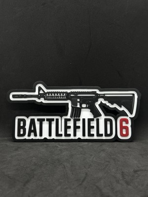 Goka 3D Craft Battlefield 6 M4 Temalı 3D Duvar Dekoru - Gamer Tablo 9 x 20 cm