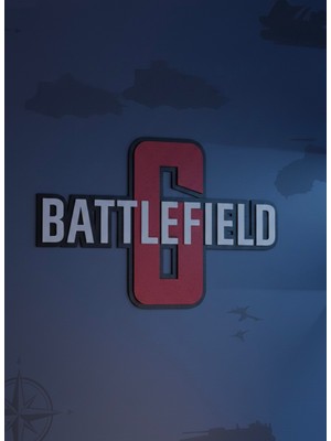 Goka 3D Craft Battlefield 6 Temalı Premium 3D Duvar Dekoru - Oyuncu Odası Aksesuarı 11 x 17CM