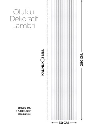 Brano Açık Gri Ahşap Duvar Lambiri 60X280 Cm-Kendinden Yapışkanlı