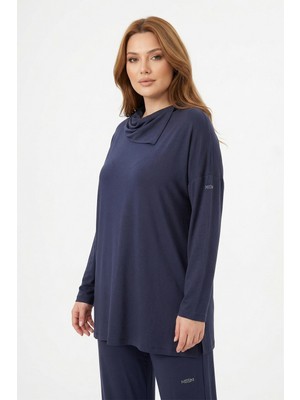Missemramiss Şal Yaka Tunik 5361 Lacivert