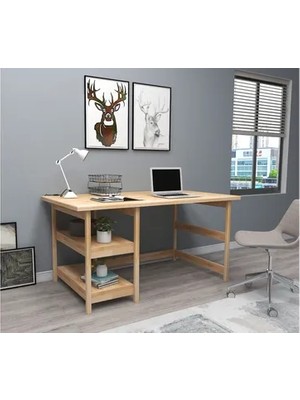 Vivense Woodface City Doğal Ahşap Çalışma Masası, Naturel