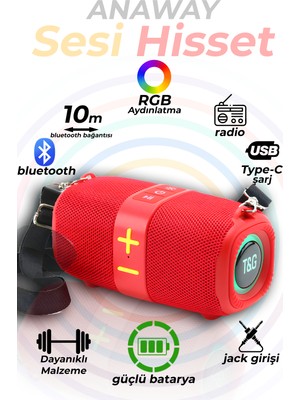 Anaway Shopping Bluetooth Hoparlör Ses Bombası, USB Bağlantı, Rgb Led, Taşınabilir, Radyo