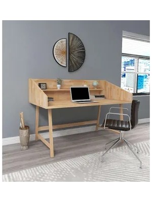 Vivense Woodface Mely Doğal Ahşap Çalışma Masası, Naturel