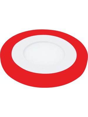 Kendal KDL441 3 Modlu Çift Renkli Sıva Altı LED Panel 10W (Kırmızı Çerçeve + Beyaz Işık)