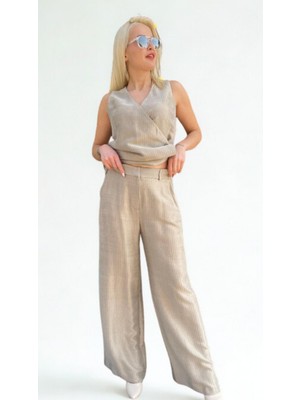 Unique Simli Cupra Kumaş Pantolon