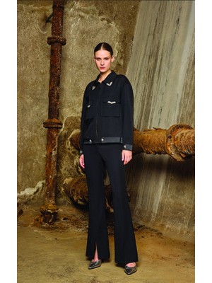 Unique Paçası Yırtmaçlı Pantolon