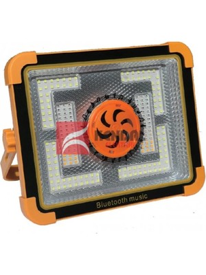 Kendal KBA739 100W Solar Taşınabilir Projektör ve Bluetooth Hoparlör Şarjlı LED Işıldak