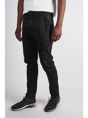 Ex-pent Erkek Pamuklu Gabardin Regular Kalıp Siyah Pantolon