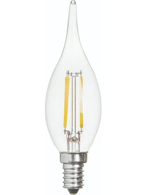 Kendal KES498 LED Flamanlı Kıvrık Bujili Ampul 4W E14 Günışığı Dekoratif LED Lamba