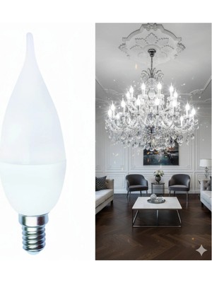 Kendal KES210 E14 Kıvrık Buji 7W LED Ampul Beyaz Işık (Dekoratif Avize Ampulü)