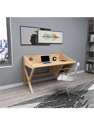 Vivense Woodface Snow Doğal Ahşap Çalışma Masası, Naturel