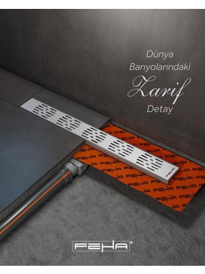 Feha Steel4 360 Dönerli Etekli Yandan Çıkışlı Duş Kanalı (Ürün Izgara Görselleri Değişiklik Gösterebilir.)