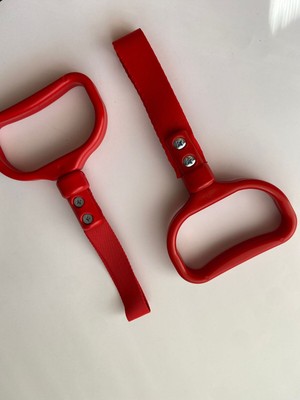 Kırmızı Oto El Tutamaçı, 2'li Set, Rahat ve Şık Araç Içi Aksesuar