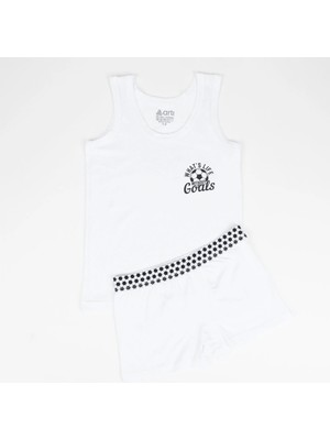 Katamino Futbolli Atlet Boxer Set - Beyaz