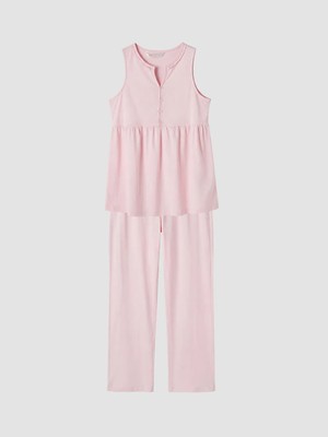 LC Waikiki Lcw Dream Pembe Kaçık Yaka Hamile Pijama Takımı