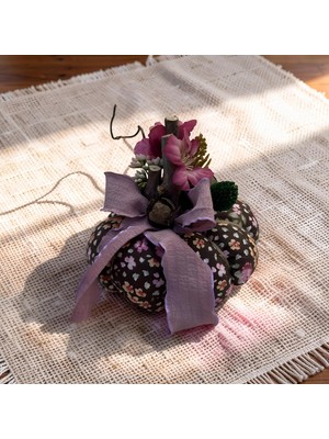 Florivya Romantik Vintage Bez Kabak Masa Ortası Çiçeği Dekoratif Yapay Çiçek Aranjmanı