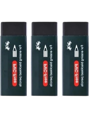 Hakay Pvc Free Büyük Boy Siyah Silgi - 3 Adet