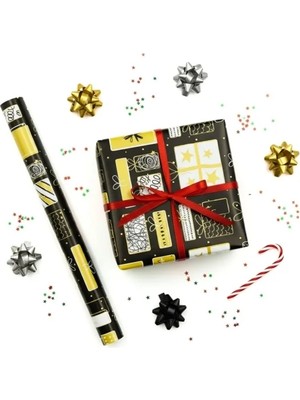 Hakay 70X100 cm Premium Hediye Paketleme Kağıdı 2'li Set | Kolay Sarım, Canlı Renkler, Özel Kutu ile Rul