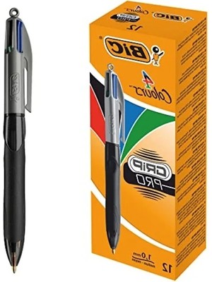 Hakay 4 Renkli Tükenmez Kalem Seti, Kauçuk Tutuş, 1.0mm Uç