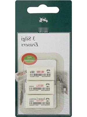 Hakay 3'lü Beyaz Plastik Silgi Seti, Temiz Silme Özelliği